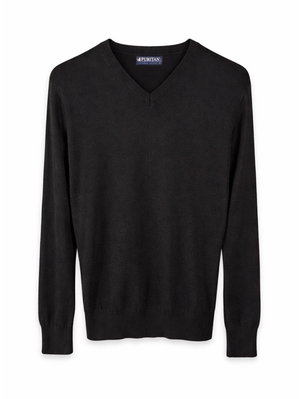 Vintage Puritan Black V-Neck Men’s Sweater Made in USA Size M